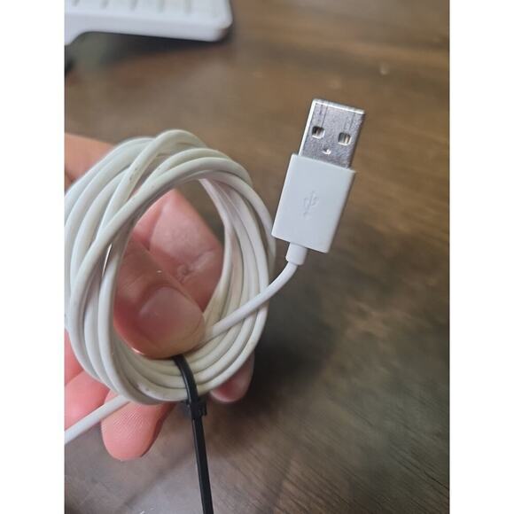 HP White Lifestyle White Wired USB Optical Mouse MODEL TPC-P001M 2 Button Scroll - Picture 16 of 16